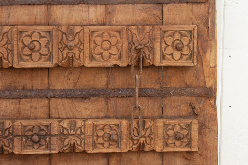 Antique Floral Carved Indian Gate