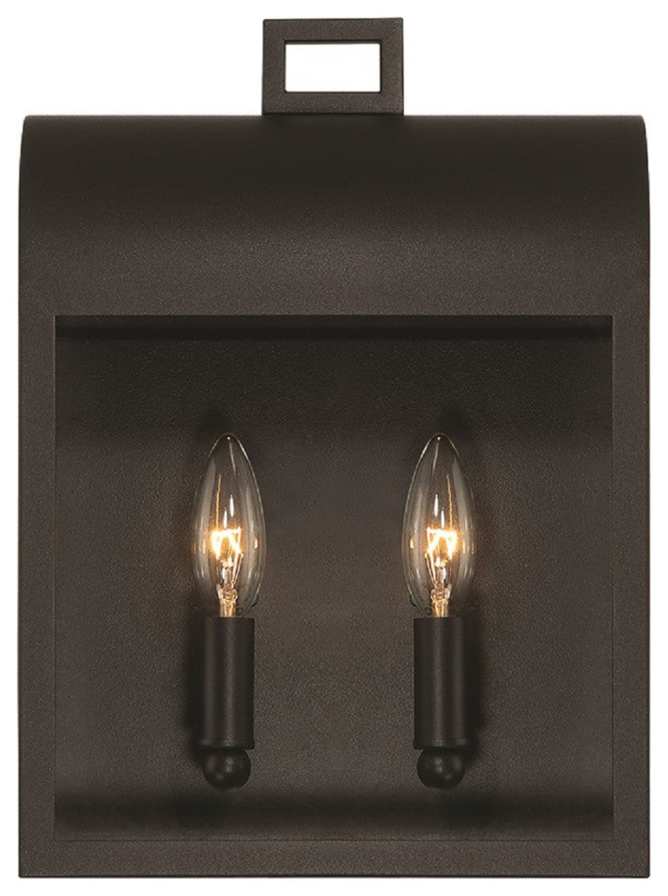 14" 2-Light Outdoor Wall Sconce