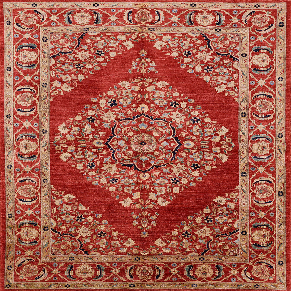 Ahgly Company Indoor Square Mid-Century Modern Area Rugs, 5' Square