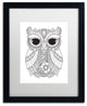 Hello Angel ''Owl 3'' Art, Black Frame, White Mat, 20x16