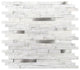 Interlocking Mosaic Tile, White Fusion, 50 Sq. ft., 12"x12"