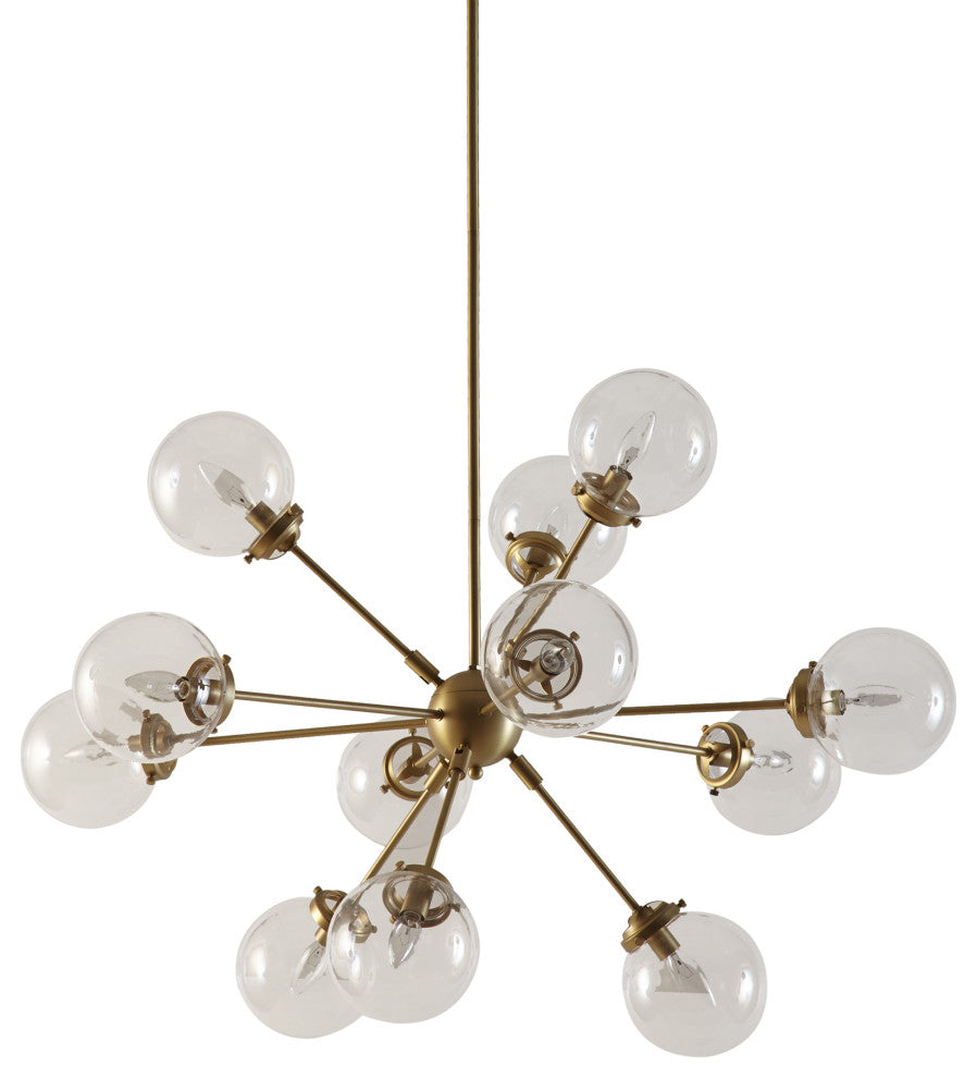 INK+IVY Paige 12-Light Chandelier with Oversized Globe Bulbs, Gold