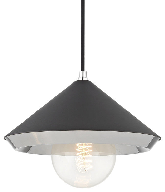 Mitzi Marnie One Light Pendant H139701L-PN/BK