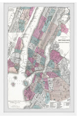 "Colorful NY Chart II" Framed Painting Print, 16x24