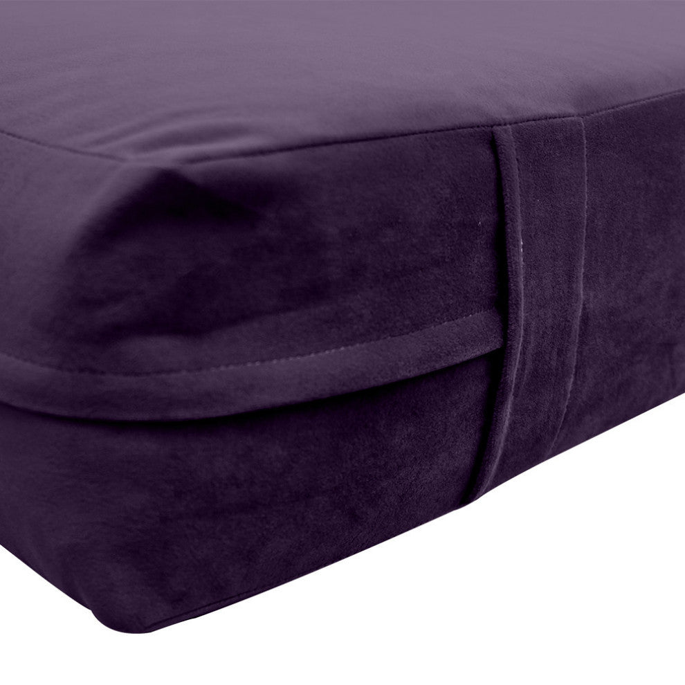 Knife Edge 8" Twin Size 75x39x8 Velvet Indoor Daybed Mattress |COVER ONLY|-AD339