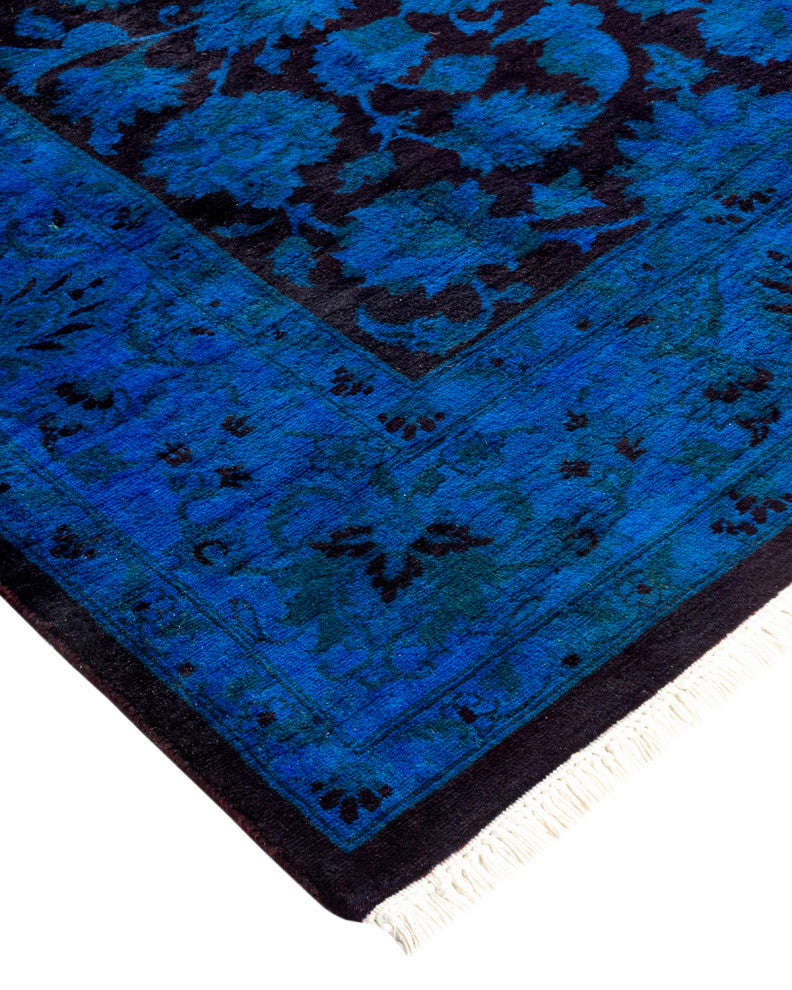 Fine Vibrance, One-of-a-Kind Hand-Knotted Area Rug Blue, 4' 3" x 6' 3"