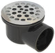 OSB Side Discharge Shower Drain Converting Bath Tub To Walk In Shower, Brushed Nickel Cover, Abs
