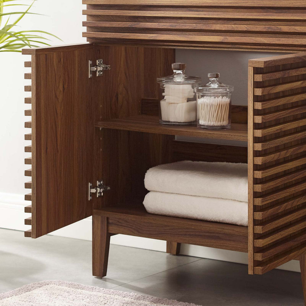Render 30" Bathroom Vanity Cabinet, Walnut