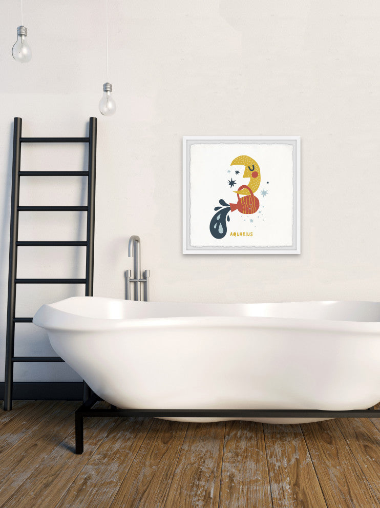 "I'm an Aquarius" Framed Painting Print, 18x18