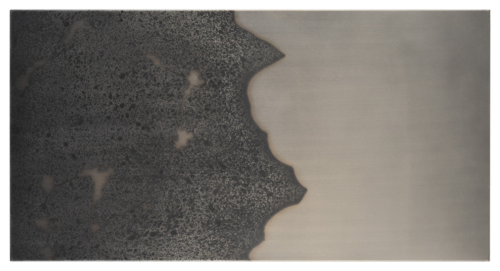 Raum Painted Monochrome With Acid Wash Metal Wall Art