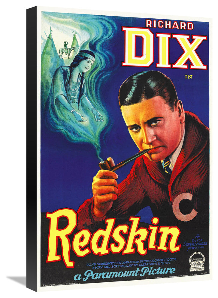 "Richard Dix, Redskin Ad, 1926" Canvas Giclee, 16"x24"