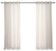 100% Linen Silver Grommet Curtain Set, White, 52" W X 84" L