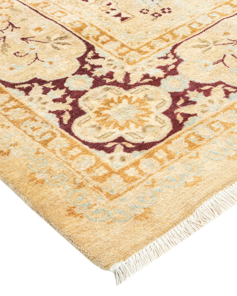 Mogul, One-of-a-Kind Hand-Knotted Area Rug Yellow, 6'1"x8'9"