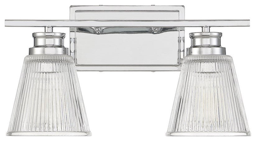 Savoy House Meridian 2 Light Bath Bar Chrome