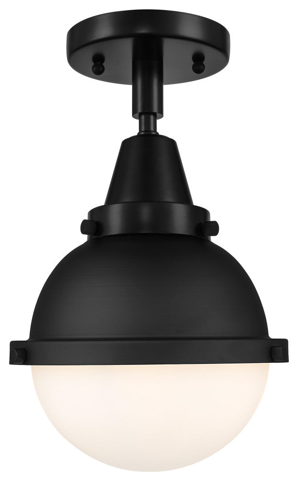 Innovations 447-1C-BK-HFS-61-BK 1 Light 7.25" Flush Mount, Matte Black