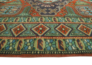 Fine Vintage Distressed Doriana Rust/Navy Runner, 5'4x10'2
