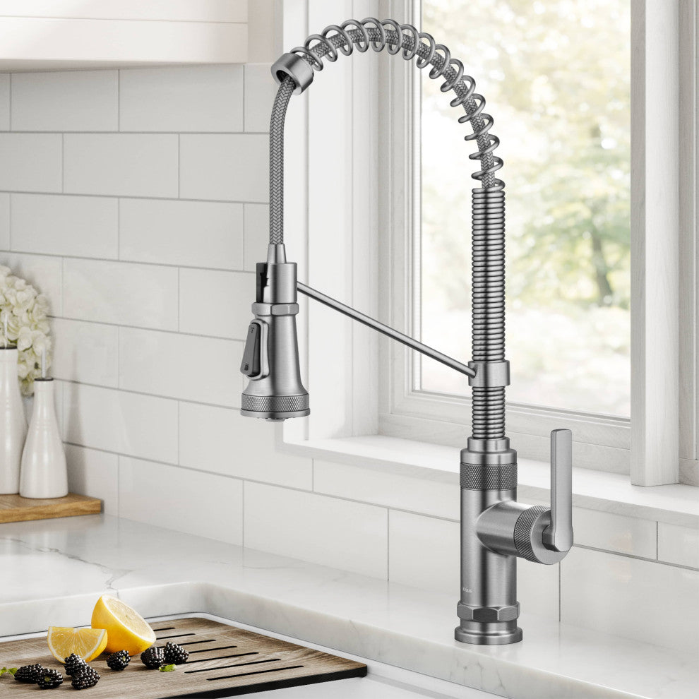 KRAUS Allyn Commercial Style 2-Function 1-Handle Pull Down Kitchen Faucet SFS