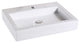 Luxier CS-021 Rectangular Bathroom Ceramic Vessel Sink Art Basin in White