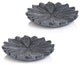 Kara 2-Piece Lotus Marble Decorative Dish Set, Gray