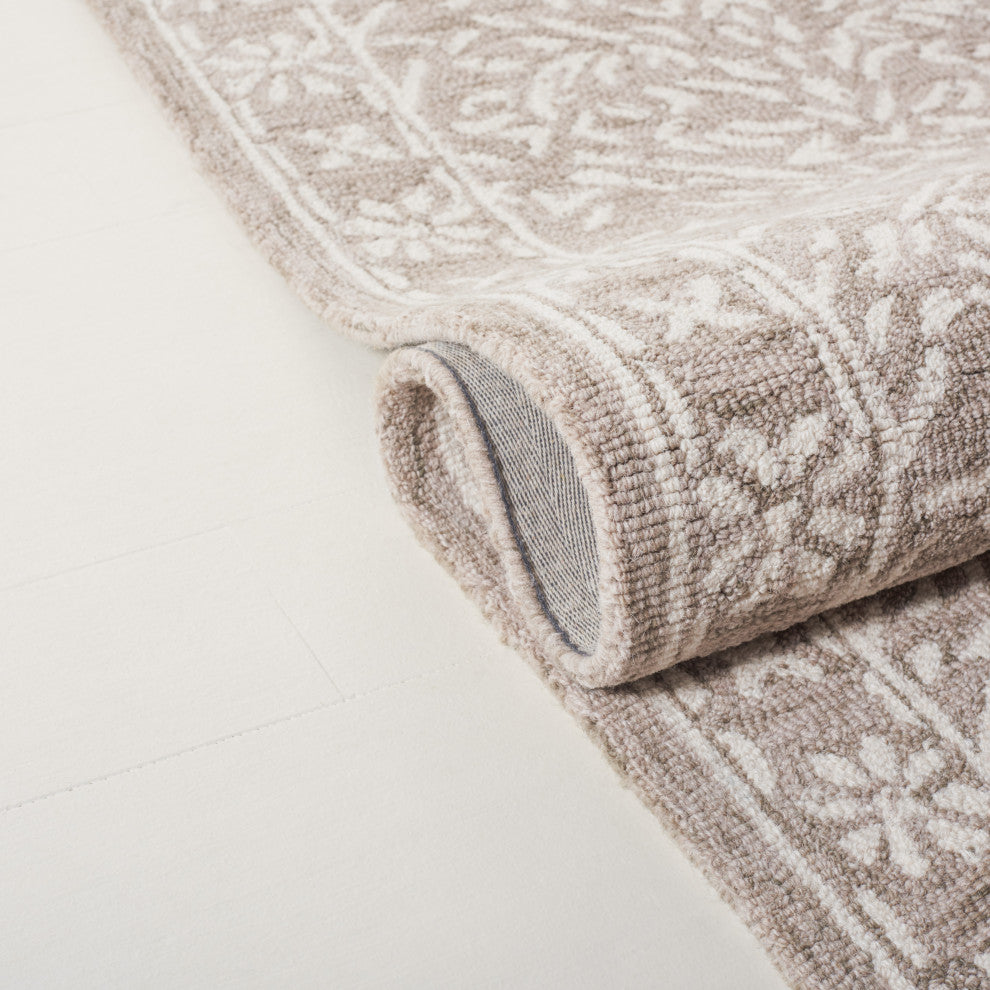 Safavieh Lauren Ralph Lauren Collection LRL6935 Rug, Silver/Ivory, 7' Round