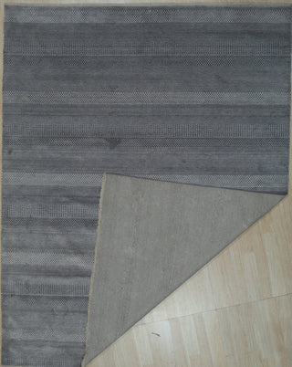 EORC Light Blue/Ivory Hand Crafted Wool and Viscose Grass Rug 9'x12'