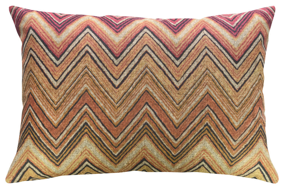 Chevron Linen Pillow, 18"x12"