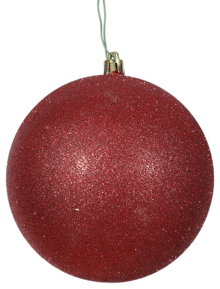 Vickerman 3" Red Glitter Ball Ornament, 12 per Bag