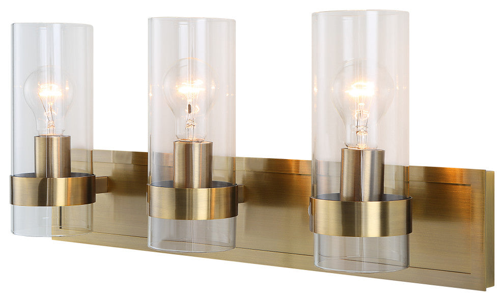 Uttermost Cardiff Antique Brass 3-Light Vanity