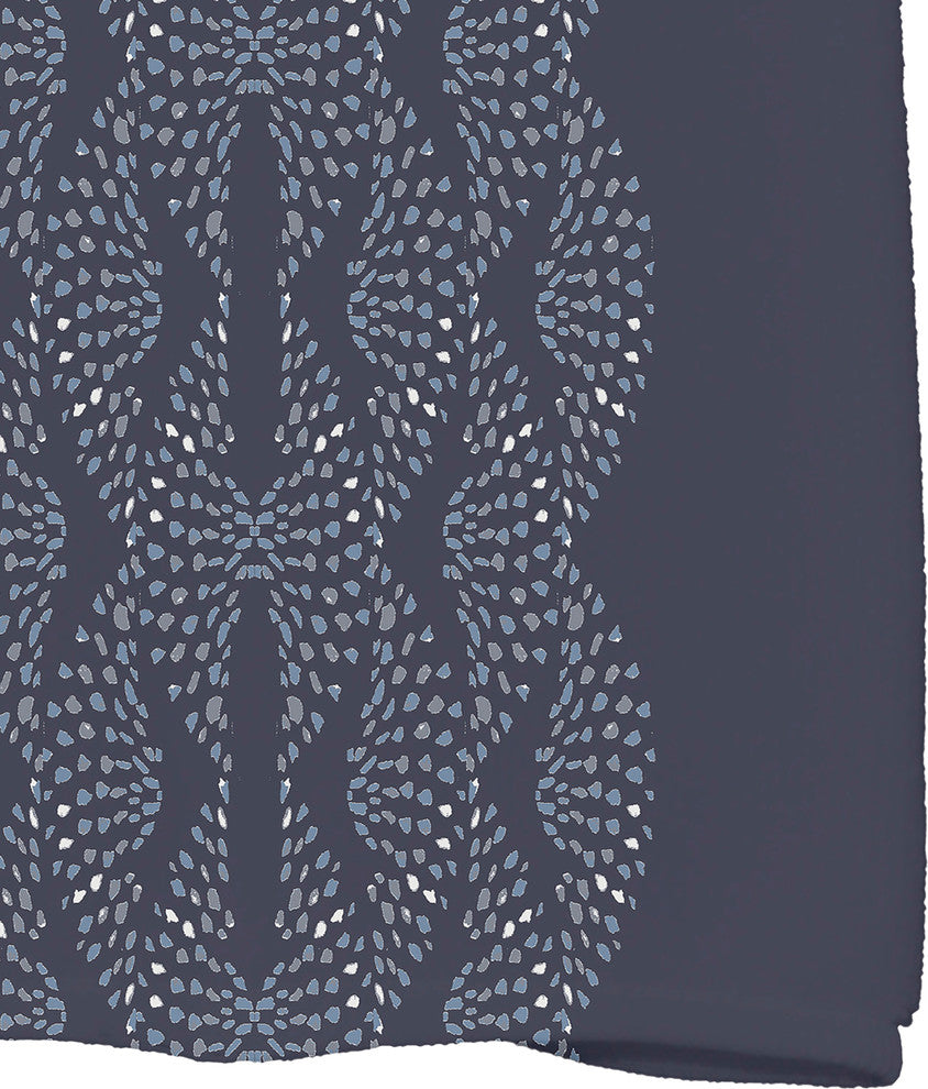 Dotted Focus 18"x30" Blue Geometric Print Hand Towel