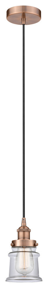 Innovations 616-1PH-AC-G182S 1-Light Mini Pendant, Antique Copper