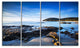 "Cala Violina Bay Beach in Maremma" Seashore Wall Art, 4 Panels, 48"x28"