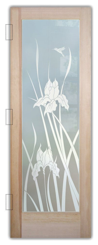 Interior Prehung Door or Interior Slab Door - Iris Hummingbird - Douglas Fir...