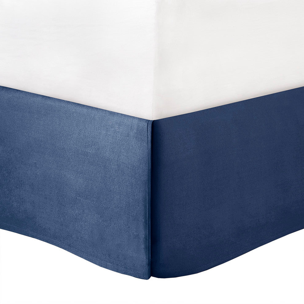 Madison Park Rhapsody Jacquard Stripe Mosaic 7-Piece Comforter Set, Navy Blue