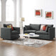 Armchair and Sofa Set, Fabric, Gray, Modern, Living Lounge Hospitality