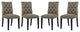 Duchess Dining Chair Fabric Set of 4, Granite