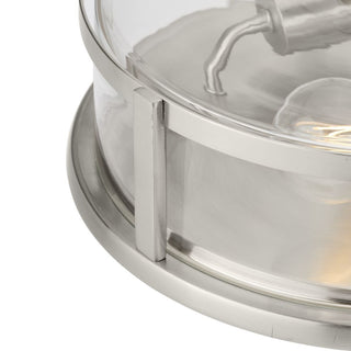 Gilliam Collection 12-5/8" Two-Light Brushed Nickel Flush Mount