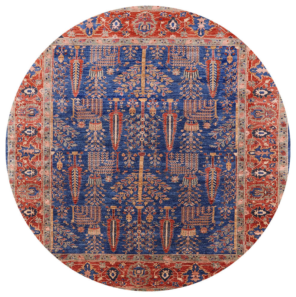 Ahgly Company Indoor Round Mid-Century Modern Area Rugs, 8' Round