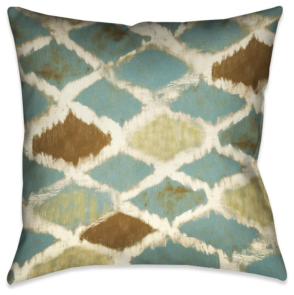Laural Home Teal Thatch Outdoor Decorative Pillow, 18"x18"