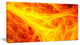 Orange Mystic Psychedelic Texture, Abstract Art on Canvas, 32x16