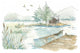 "Lakehouse II on White" Digital Paper Print by Anne Tavoletti, 50"x34"