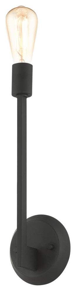 Livex Lighting Prague 1 Light Black ADA Single Sconce