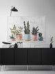 "Succulent Pastel Pots" Floater Framed Painting Print on Canvas