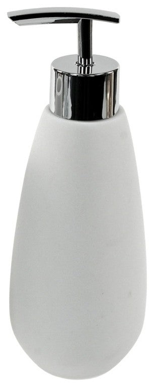 Soap Dispenser Made From Thermoplastic Resins and Stone, White