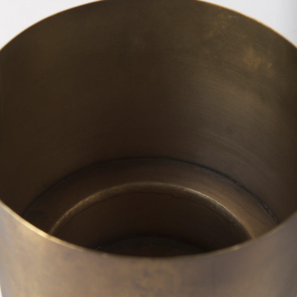 Juno Gold Iron Vase, 9"