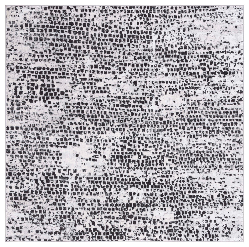 Safavieh Amelia Collection, ALA254 Rug, Charcoal/Grey, 6'7" Square