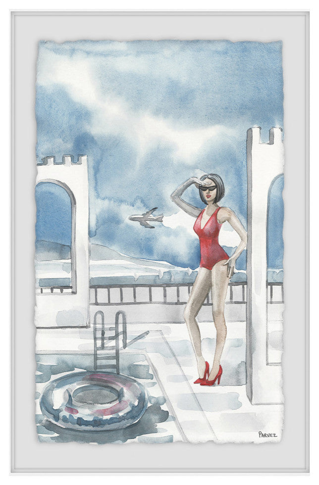 "Red Is Summer" Framed Painting Print, 16"x24"