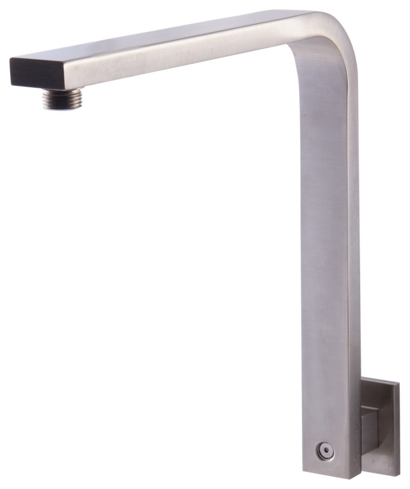 Ab12Gsw, Bn Brushed Nickel 12" Square Raised Wall Mounted Shower Arm