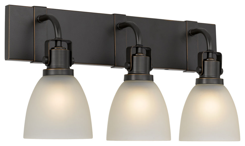 Edison 3-Light Antique Bronze Finish Vanity Light 6.5"x20.5"x10.5"