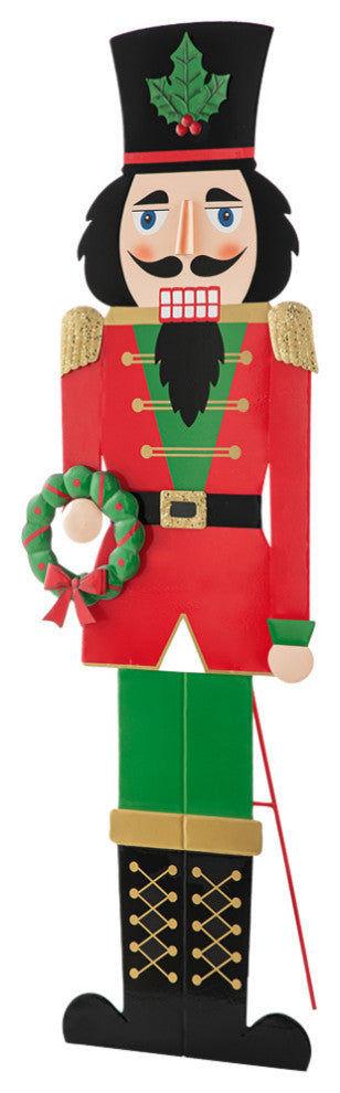 60"H Metal Nutcracker Porch Decor