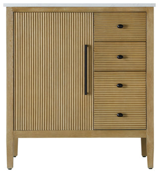 Home Living 32" Single Bathroom Vanity, Linen Oak